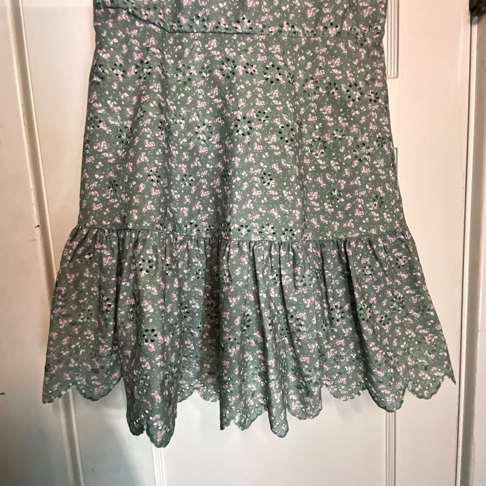 Altar'd State Green Floral Eyelet Dress - Picture 4 of 10